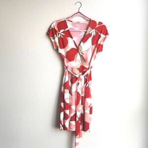 Nine West Red and White Floral Dress